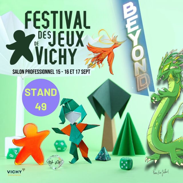 🤩 Hâte de vous présenter BEYOND✨à l'occasion du Festival de Vichy Pro @festivaldesjeuxvichy

📍RDV STAND 4️⃣9️⃣ PTS DISTRIBUTION  @matagot.friends 

Sophie et Thomas seront sur place pour vous le présenter 😊

BEYOND sort le 4 Octobre et en précommande pour les boutiques via PTS / Matagot 

@nypaos_7  @motsha_noires 
@justinevanhuffel 

#festivalvichypro #festivalvichy #jeudesocieté #festival #boardgame